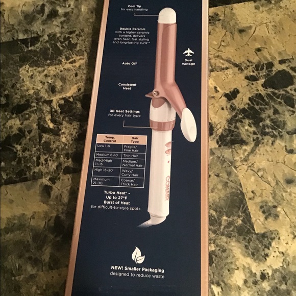 Con Air Double Ceramic 1” Barrel Curling Iron NEW - Picture 3 of 6